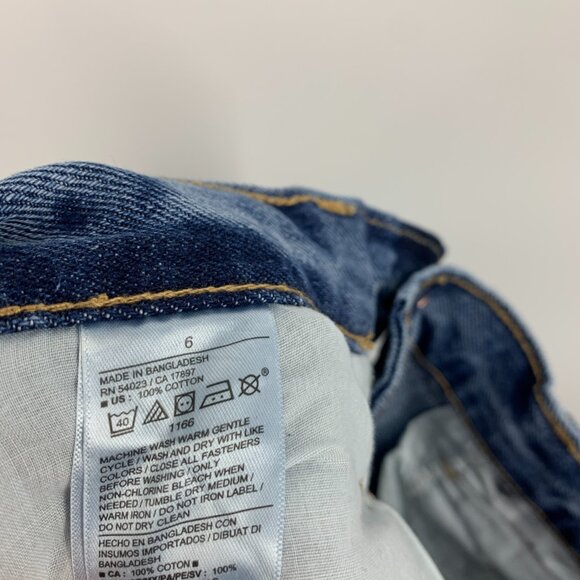 Old Navy Jeans High Rise Slouchy Taper Button Fly Blue Denim NWT - Picture 5 of 9